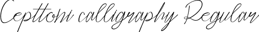 Cepttoni calligraphy Regular font - Cepttoni calligraphy.ttf