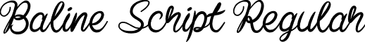 Baline Script Regular font - baline script.ttf