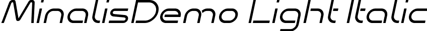 MinalisDemo Light Italic font - minalis.demo-light-italic.otf