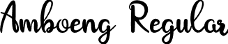 Amboeng Regular font - amboeng.regular.otf