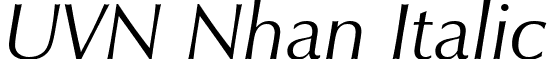 UVN Nhan Italic font - unicode.publish.UVNNhan_I.TTF