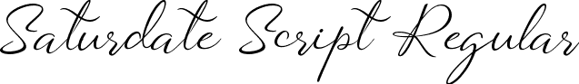 Saturdate Script Regular font - saturdate-script-demo.ttf
