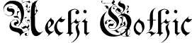 Uechi Gothic font - uechi.gothic.ttf