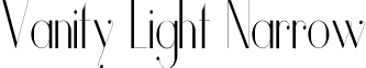 Vanity Light Narrow font - vanity.light-narrow.ttf