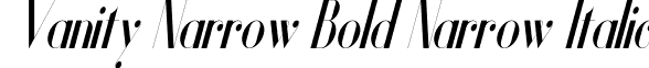 Vanity Narrow Bold Narrow Italic font - vanity.bold-narrow-italic.ttf
