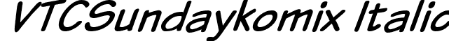 VTCSundaykomix Italic font - vtcsunday.komixitalic.ttf