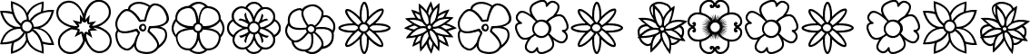 Flowers dots bats tfb font - Flowers dots bats tfb.ttf