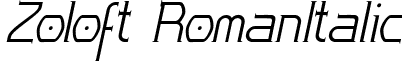 Zoloft RomanItalic font - zoloft.italic.ttf
