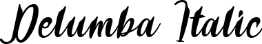 Delumba Italic font - Delumba (Italic) Font by 7NTypes.otf