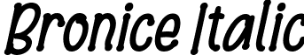 Bronice Italic font - Bronice Font Italic by 7NTypes.otf