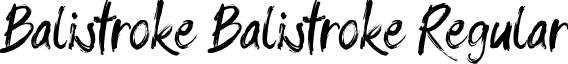 Balistroke Balistroke Regular font - Balistroke demo.ttf