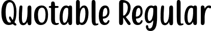 Quotable Regular font - Quotable (Regular) Font by 7NTypes.otf