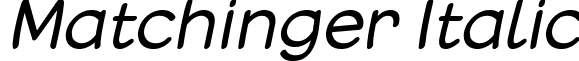 Matchinger Italic font - Matchinger (Italic) Font by 7NTypes.otf