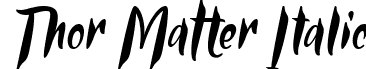 Thor Matter Italic font - Thor Matter (Italic) Font by 7NTypes.otf