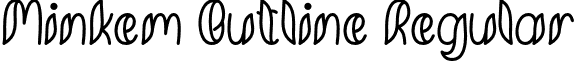 Minkem Outline Regular font - Minkem Outline font by 7NTypes_D.otf