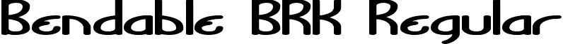 Bendable BRK Regular font - bendable-brk.regular.ttf