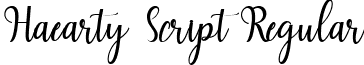 Haearty Script Regular font - Hearty Script.ttf
