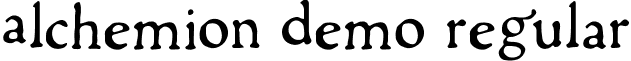 Alchemion Demo Regular font - Alchemion-Demo.ttf