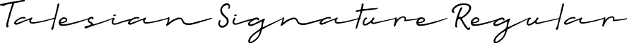 Talesian Signature Regular font - talesian-free.ttf