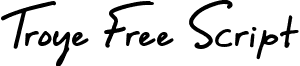 Troye Free Script font - troye-script-free.ttf