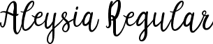 Aleysia Regular font - Aleysia.ttf