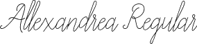 Allexandrea Regular font - allexandrea.otf