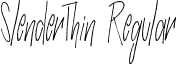 SlenderThin Regular font - SlenderThin (free).ttf