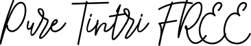 Pure Tintri FREE font - pure-tintri-free.ttf