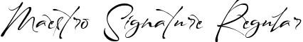 Maestro Signature Regular font - maestro-signature.ttf