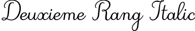 Deuxieme Rang Italic font - deuxime-rang.italic.otf