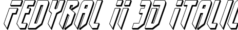 Fedyral II 3D Italic font - fedyral23dital.ttf
