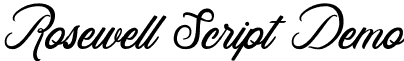 Rosewell Script Demo font - RosewellScriptDemo.otf