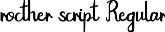 rocther script Regular font - rocther-script.ttf