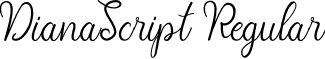 DianaScript Regular font - Diana_Script_demo.otf