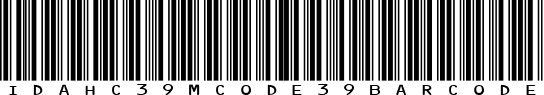 IDAHC39M Code 39 Barcode font - IDAutomationHC39M Code 39 Barcode.ttf