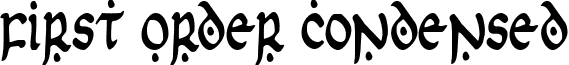 First Order Condensed font - First Order Condensed Condensed.ttf