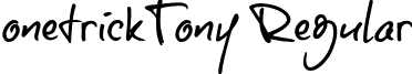 onetrickTony Regular font - onetricktony-trial.onetricktony.ttf