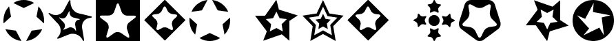 Stars for 3D FX font - stars3d.ttf