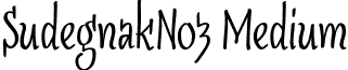 SudegnakNo3 Medium font - sudegnakno3.medium.otf