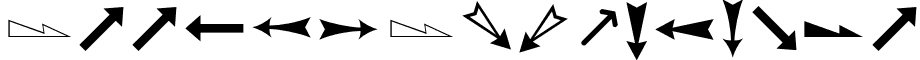 Arrows ADF Regular font - adf.arrow.otf