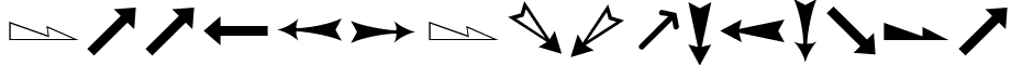 Arrows ADF Regular font - adf.arrow.ttf