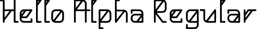 Hello Alpha Regular font - hello-alpha.regular.otf