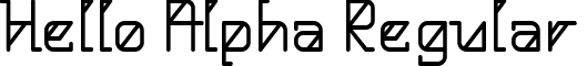 Hello Alpha Regular font - hello-alpha.regular.ttf