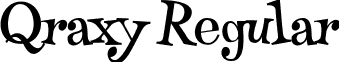 Qraxy Regular font - Qraxy.ttf