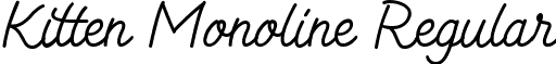 Kitten Monoline Regular font - KittenMonolineTrial.ttf
