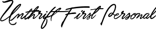 Unthrift First Personal font - UnthriftFirPersonal.ttf