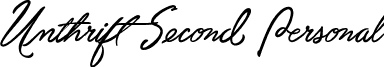 Unthrift Second Personal font - UnthriftSecPersonal.ttf
