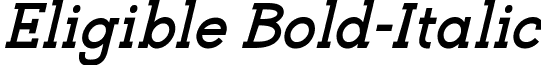 Eligible Bold-Italic font - Eligible-Bold-Italic.ttf