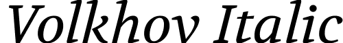 Volkhov Italic font - Volkhov-Italic.ttf