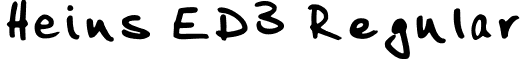 Heins ED3 Regular font - Heins_ED3.ttf